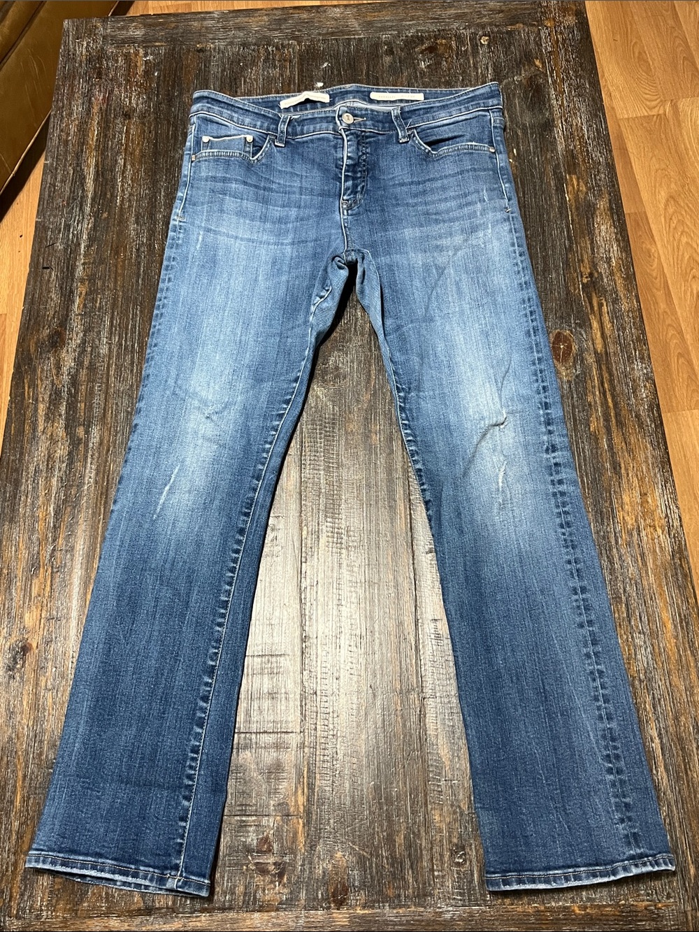 Pilcro and the Letterpress Blue Straight-Leg Women's Jeans